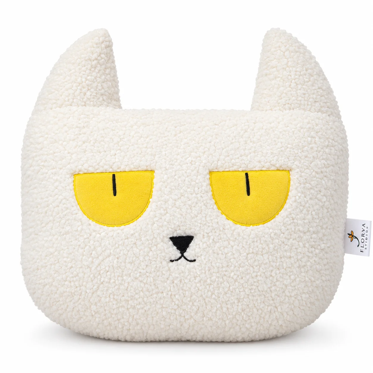 White Cat Cushion – Soft Plush Decorative Pillow - Image 2