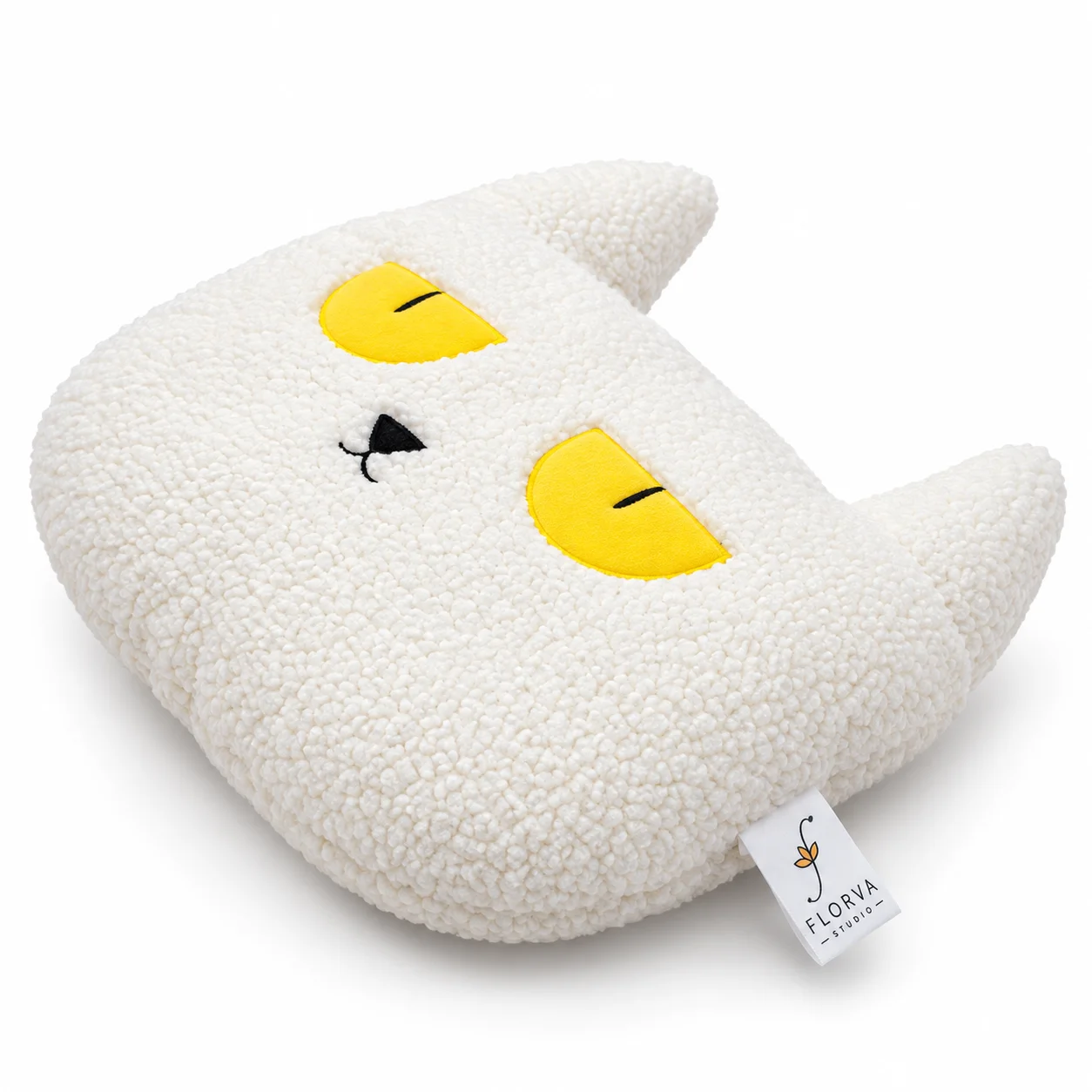 White Cat Cushion – Soft Plush Decorative Pillow - Image 5