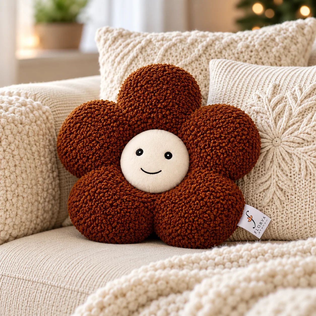 Flower Plush Cushion – Decorative Pillow - Image 1