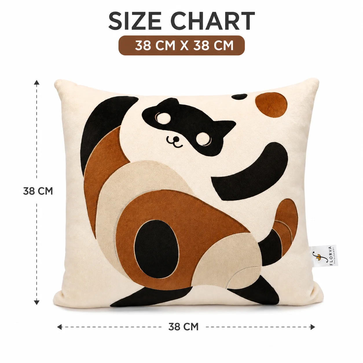 Kids Cartoon Cat Print Cushion – Multicolor - Image 4