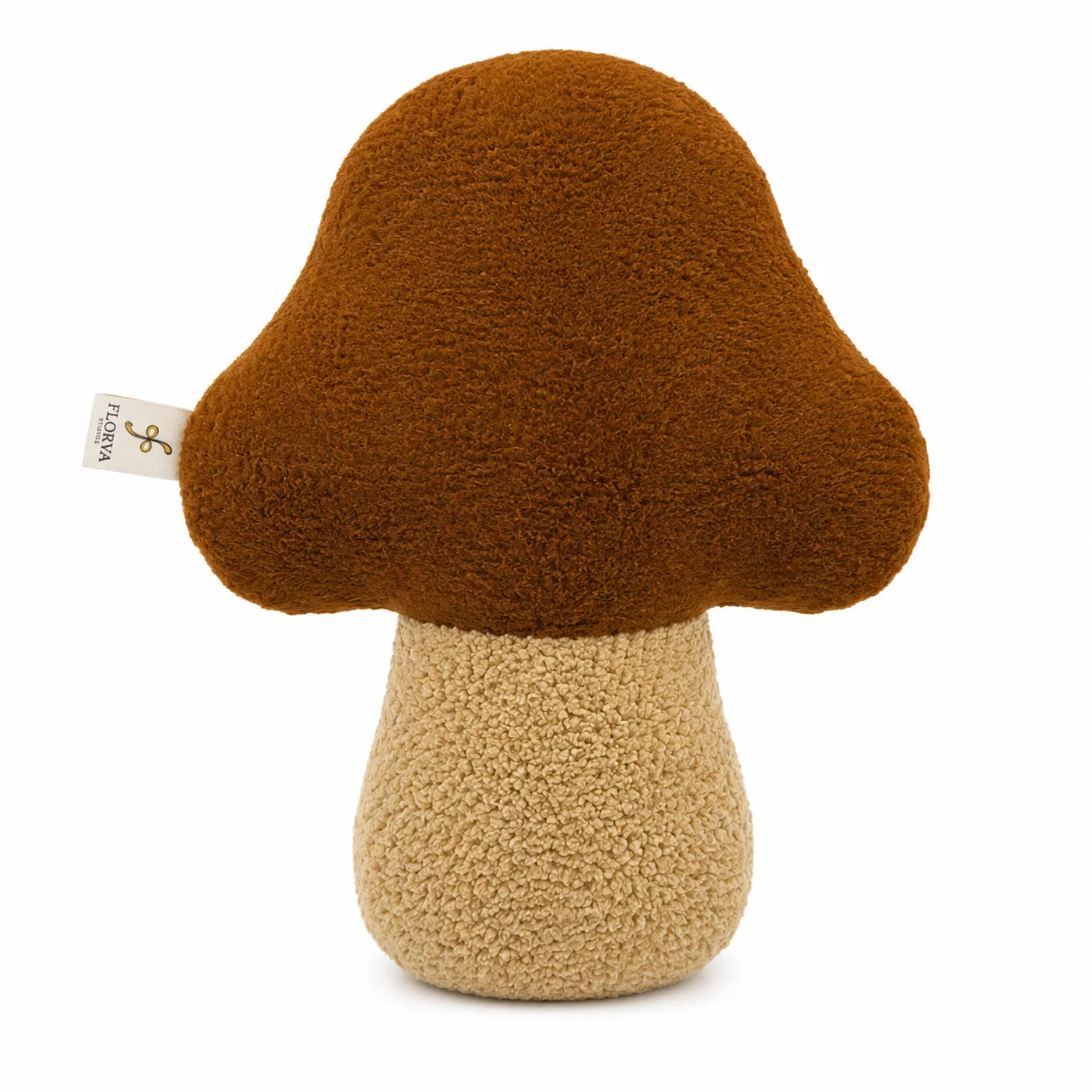 Mushroom Cushion – Soft Sherpa, Brown, 40 × 30 cm - Image 4