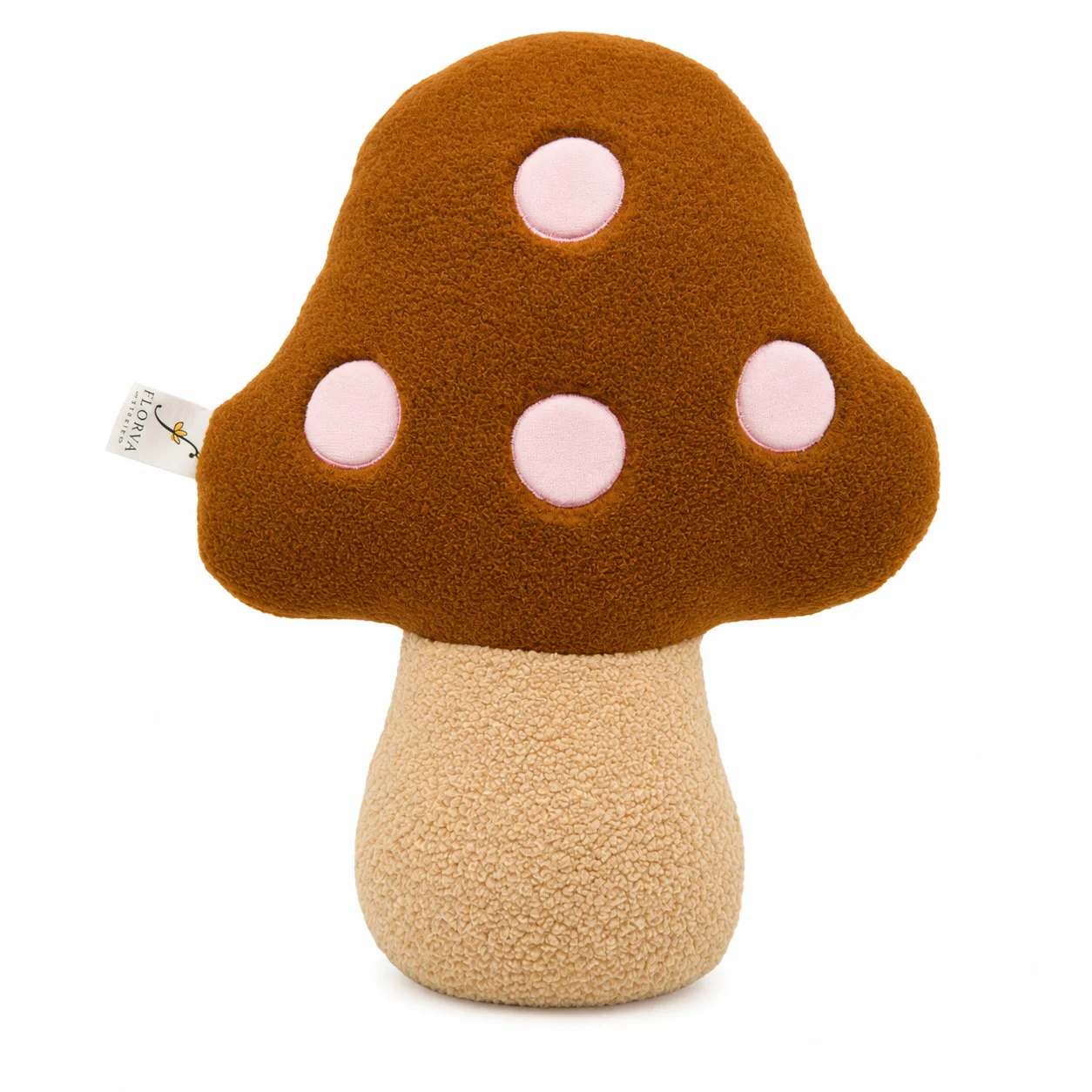 Mushroom Cushion – Soft Sherpa, Brown, 40 × 30 cm - Image 7