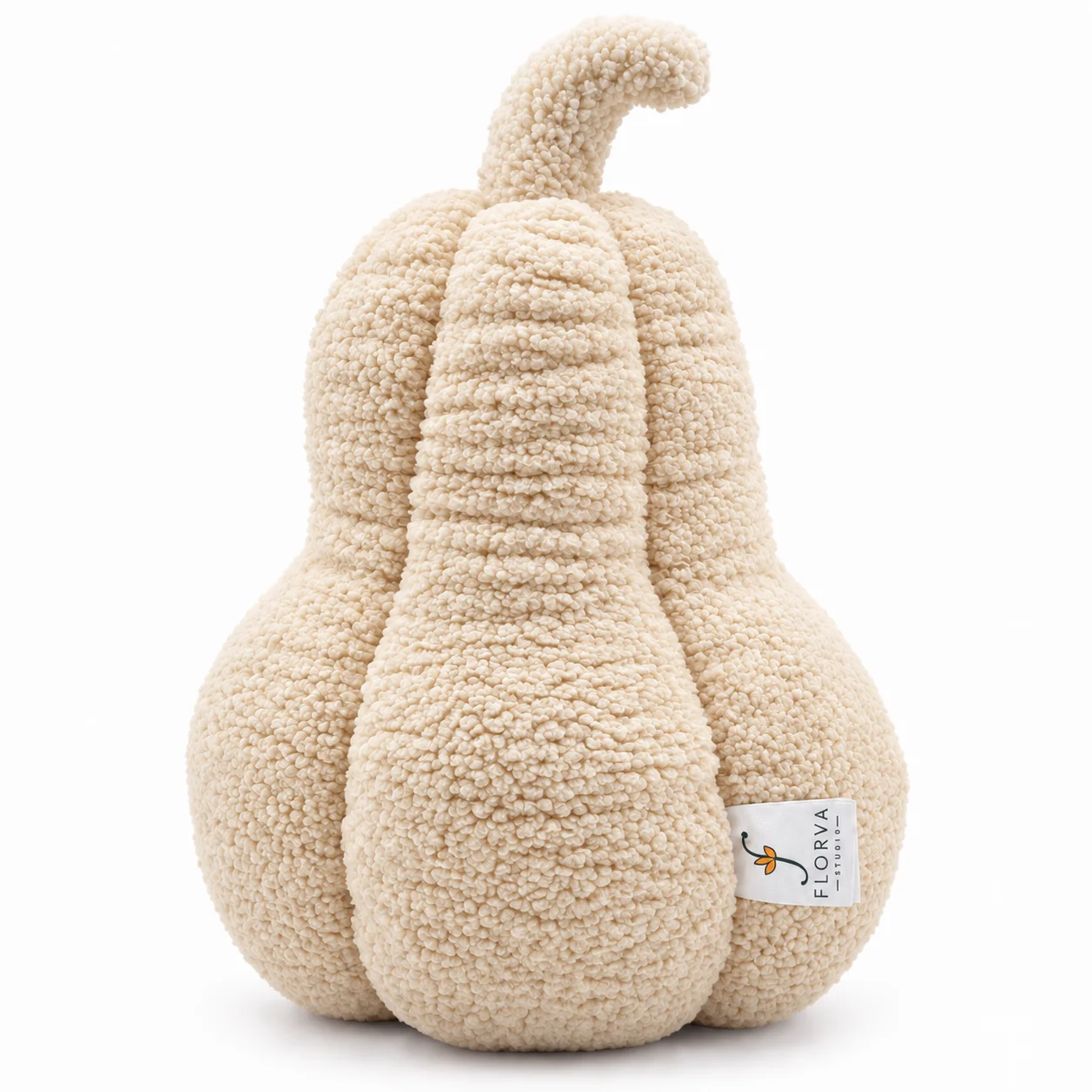 Halloween Pumpkin Cushion – Soft Sherpa & Velboa Decorative Pillow (40 × 25 cm) - Image 2