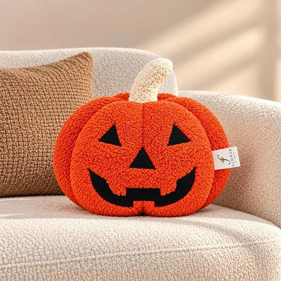 Pumpkin Cushion – Soft Plush Halloween Decorative Pillow (25 × 25 cm) - Image 6