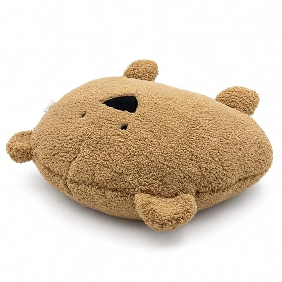 Bear Shaped Cushion – Soft Sherpa & Velboa Decorative Pillow (30 × 35 cm) - Image 2