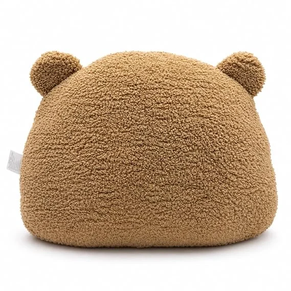 Bear Shaped Cushion – Soft Sherpa & Velboa Decorative Pillow (30 × 35 cm) - Image 3