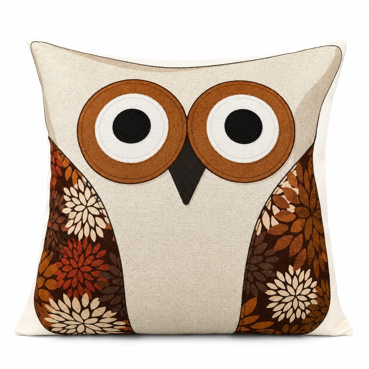 Bird Print Cushion – Cotton Decorative Pillow (45 × 45 cm) - Image 2