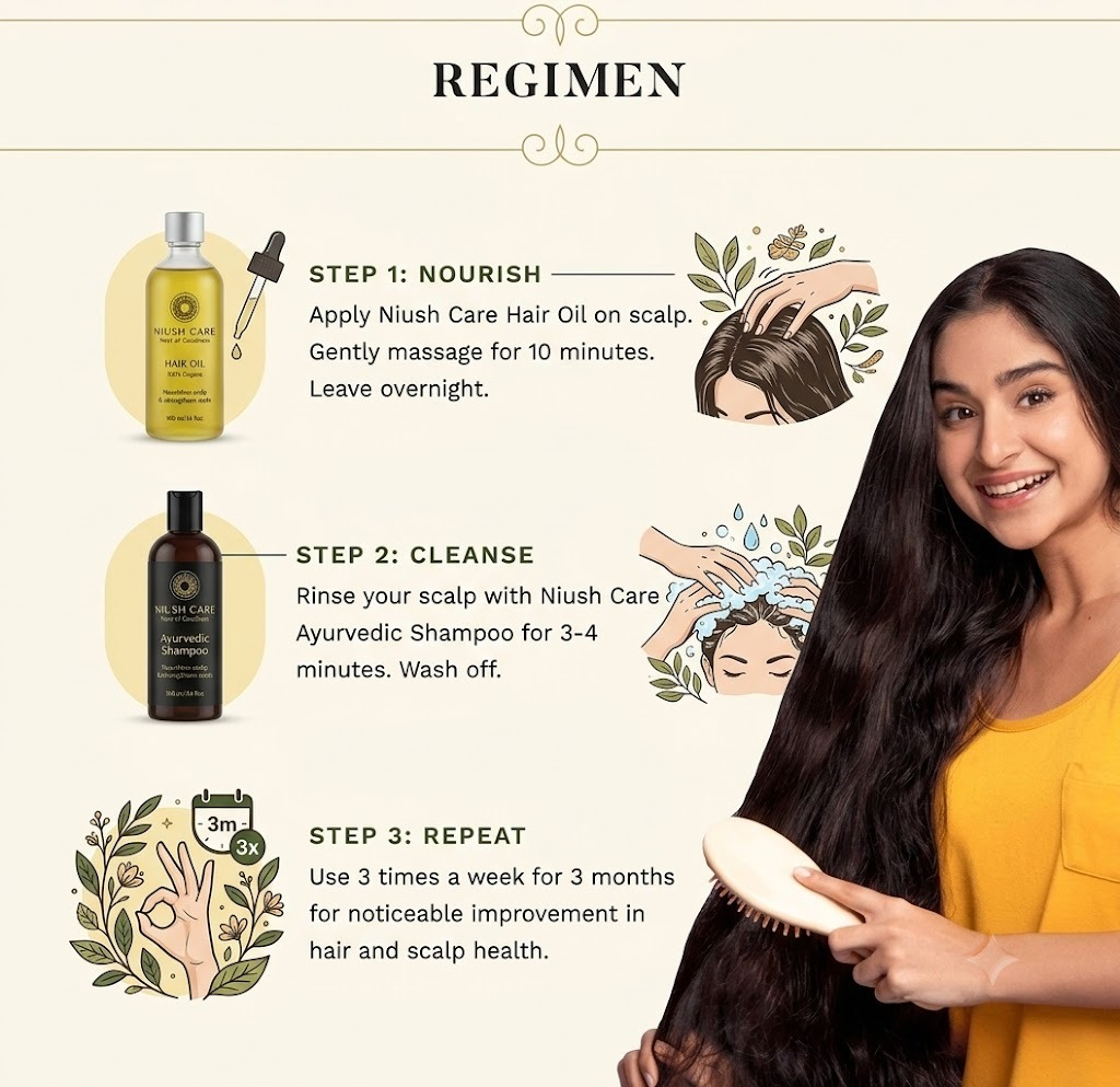 Niush Care Ayurvedic Hair Oil | Ayurvedic Scalp & Root Nourishing Oil - Image 3