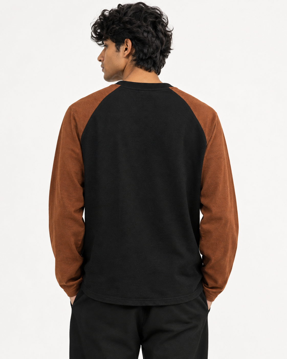 ZEPPERX Raglan Full Sleeves Boxy Fit T shirt 010 - Image 2
