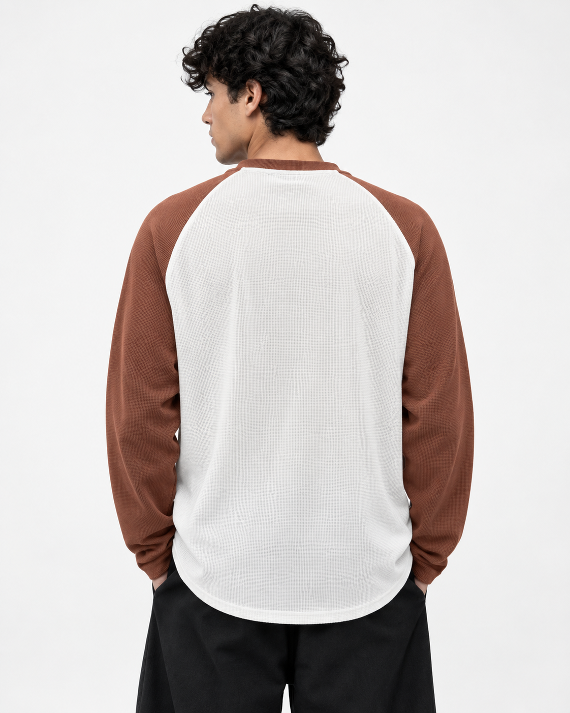 ZEPPERX Raglan Full Sleeves Waffle Boxy Fit 006 - Image 2