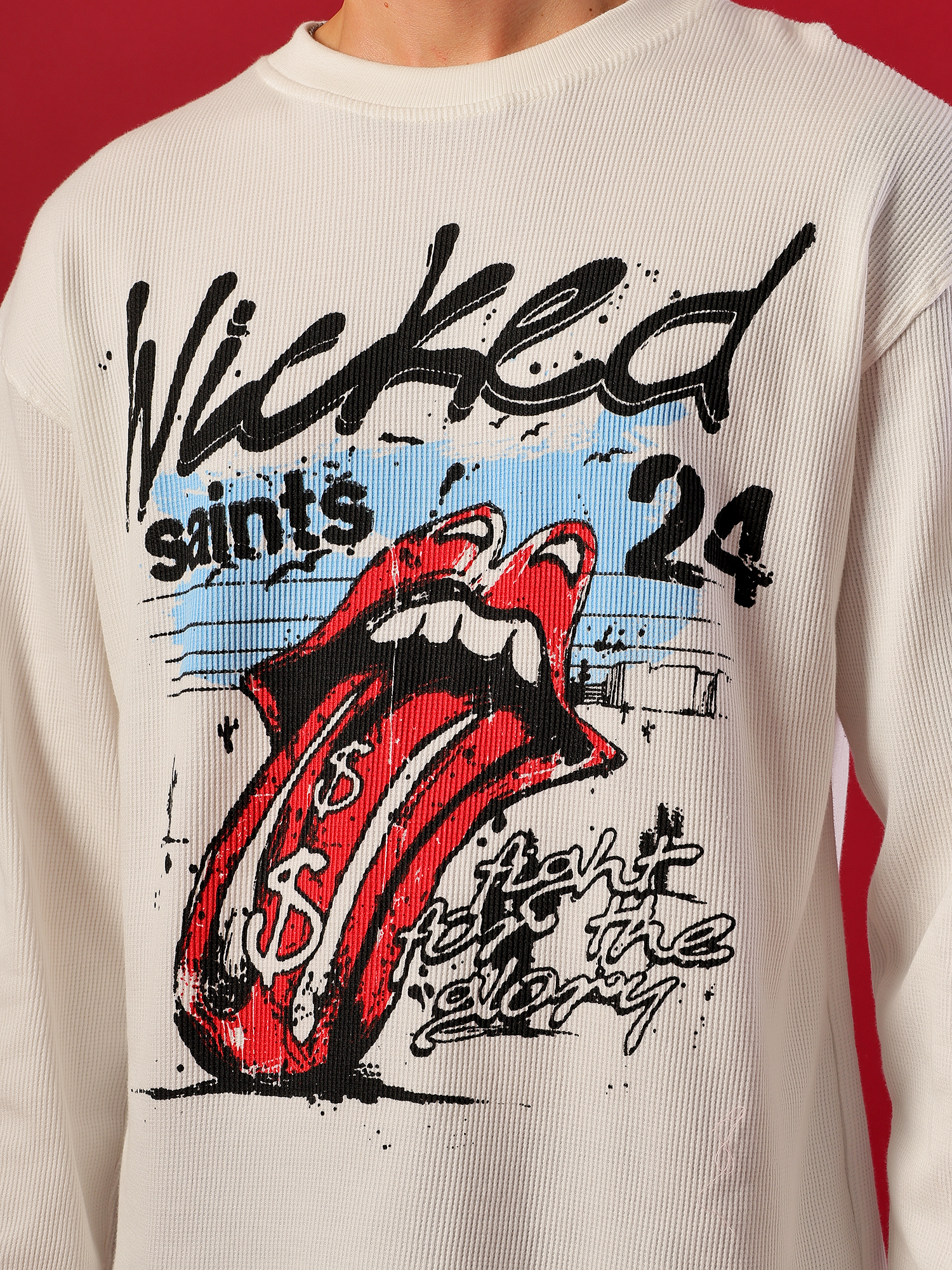 ZEPPERX Waffle Printed Full Sleeves 012 - Image 3