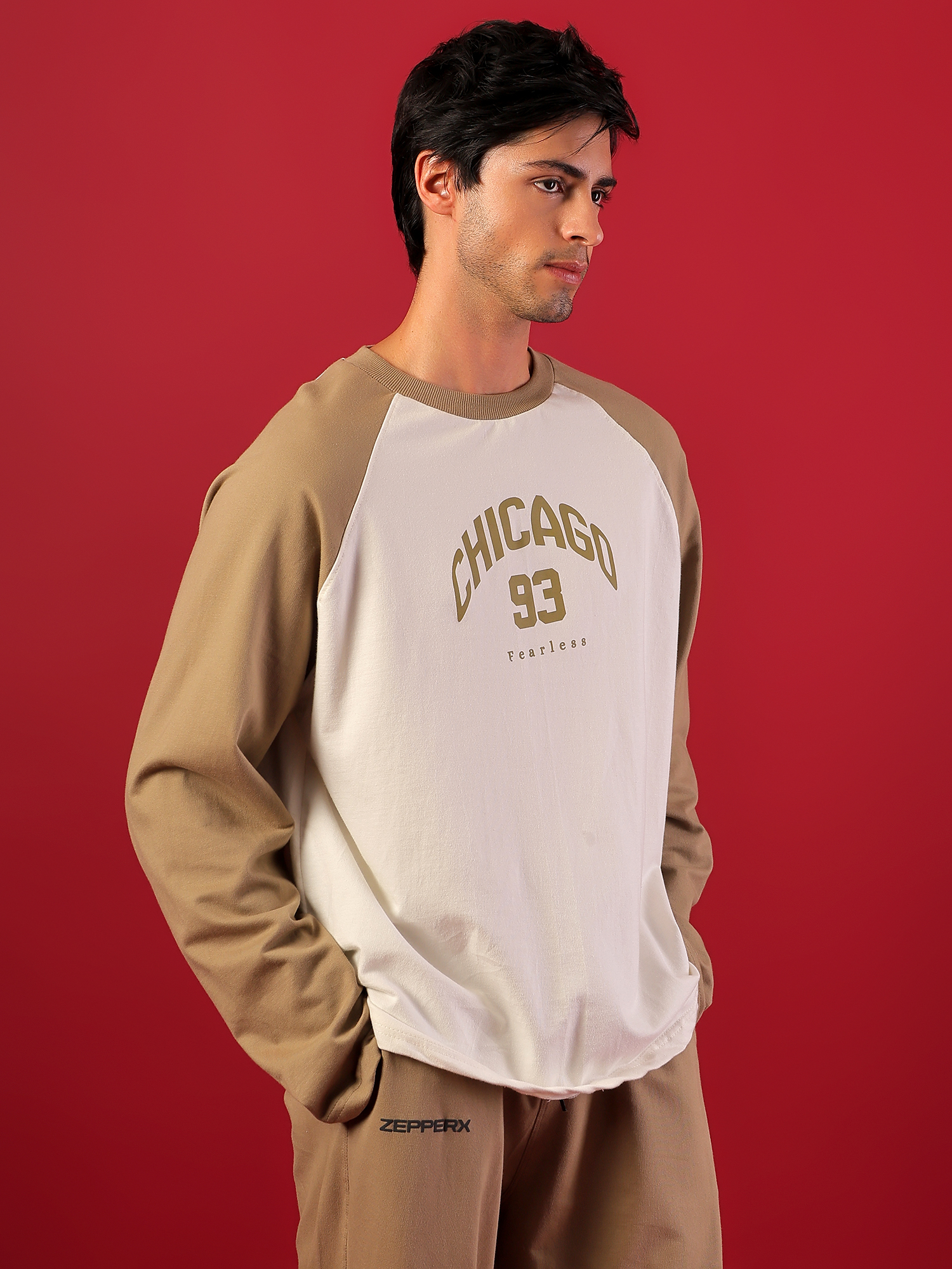ZEPPERX Chicago 93 Raglan Full-Sleeve T-Shirt 013 - Image 4
