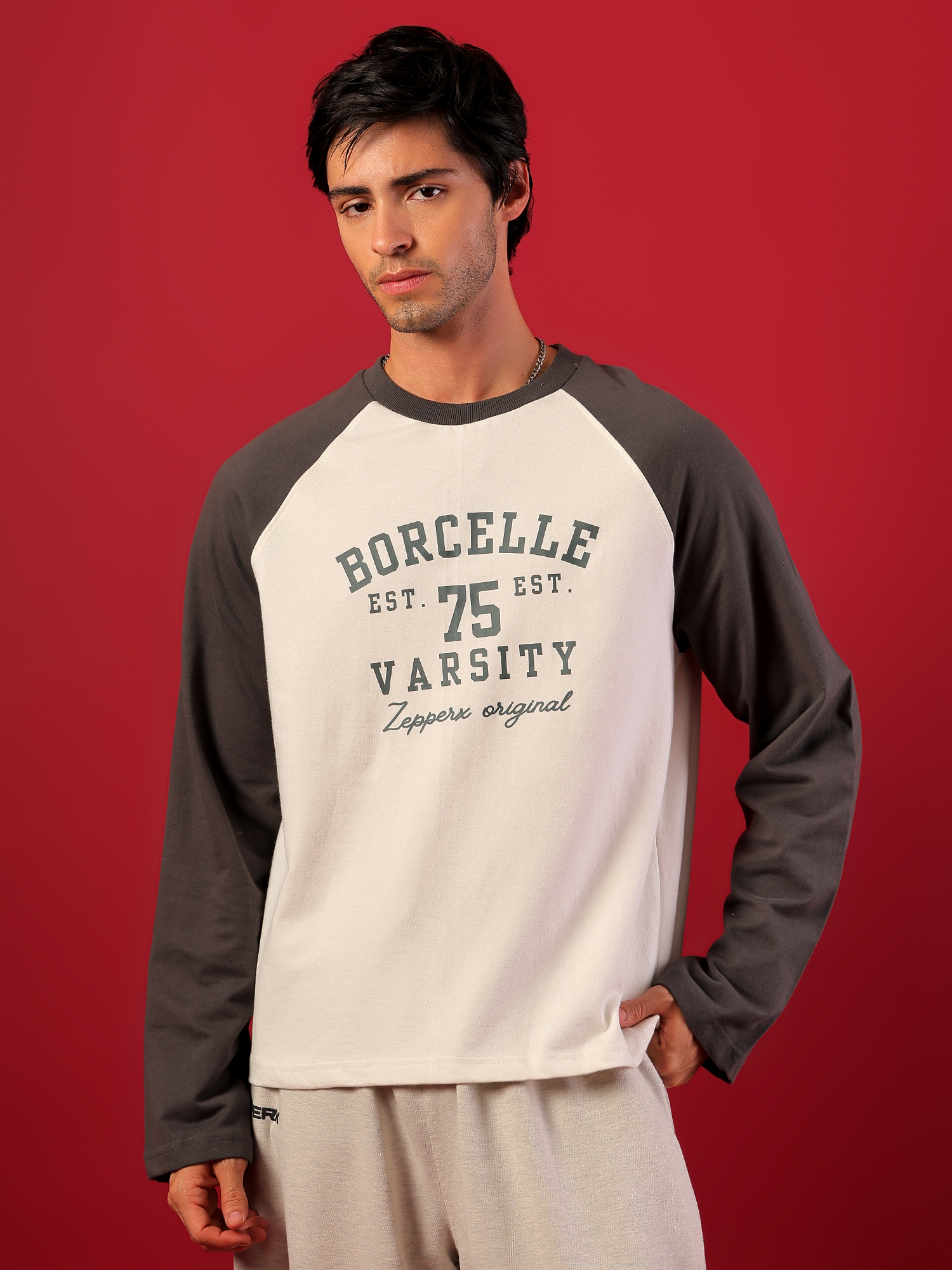 ZEPPERX Raglan Full Sleeves Boxy Fit 009 - Image 1