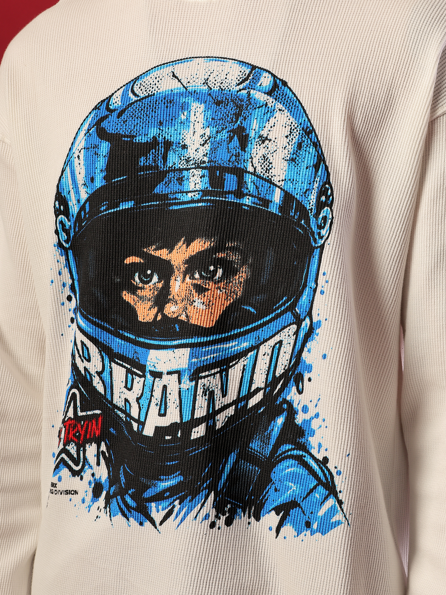 ZEPPERX Waffle Boxy Fit Waffle Full sleeves T-shirt 003 - Image 4