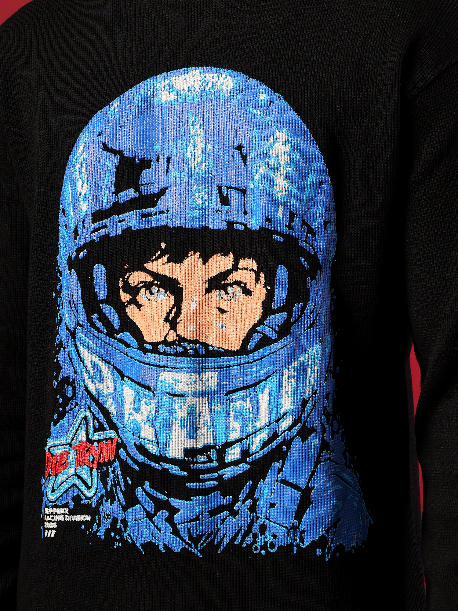 ZEPPERX Boxy Fit Waffle Full sleeves T-shirt 002 - Image 5