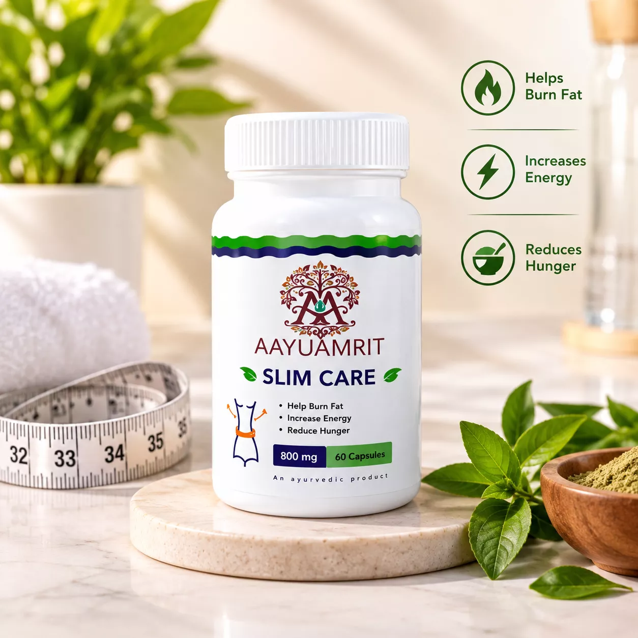 Aayuamrit Slim Care – Ayurvedic Weight Management Capsules - Image 4