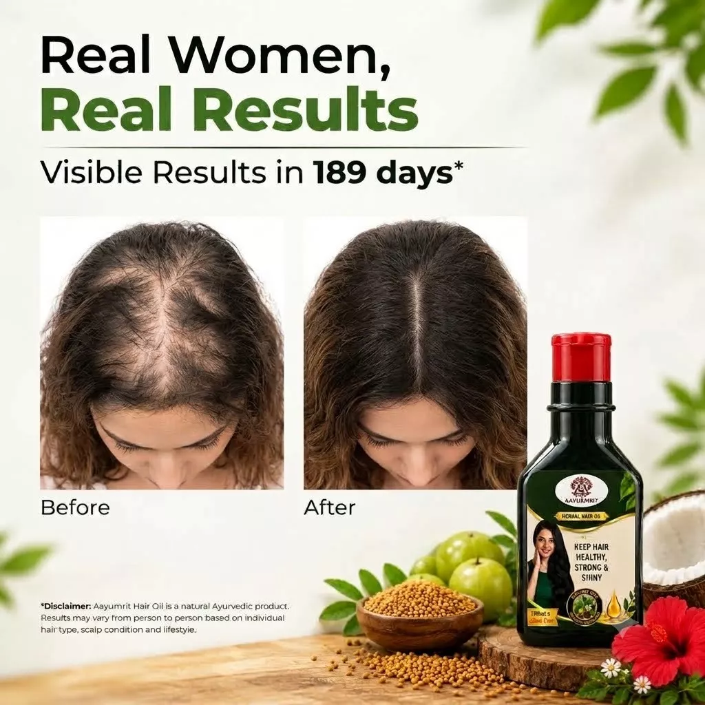 AAYUAMRIT Herbal Hair Oil | Ayurvedic Hair Oil with Natural Herbs - Image 4