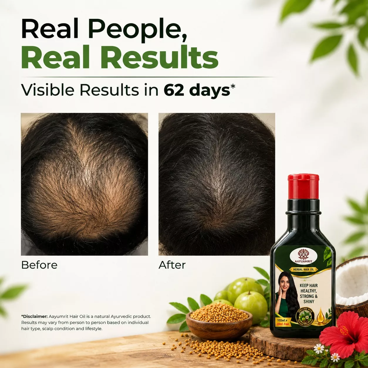 AAYUAMRIT Herbal Hair Oil | Ayurvedic Hair Oil with Natural Herbs - Image 5