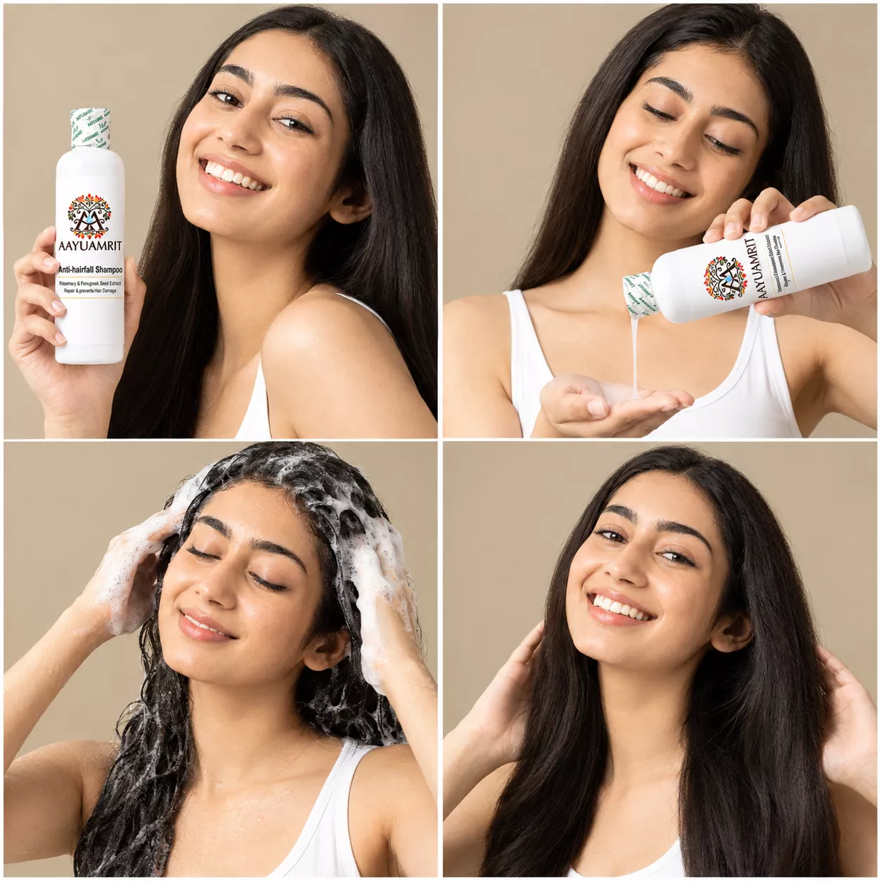 AAYUAMRIT Anti-Hairfall Shampoo with Rosemary & Fenugreek Seed Extract | Hair Damage Care Shampoo - Image 4